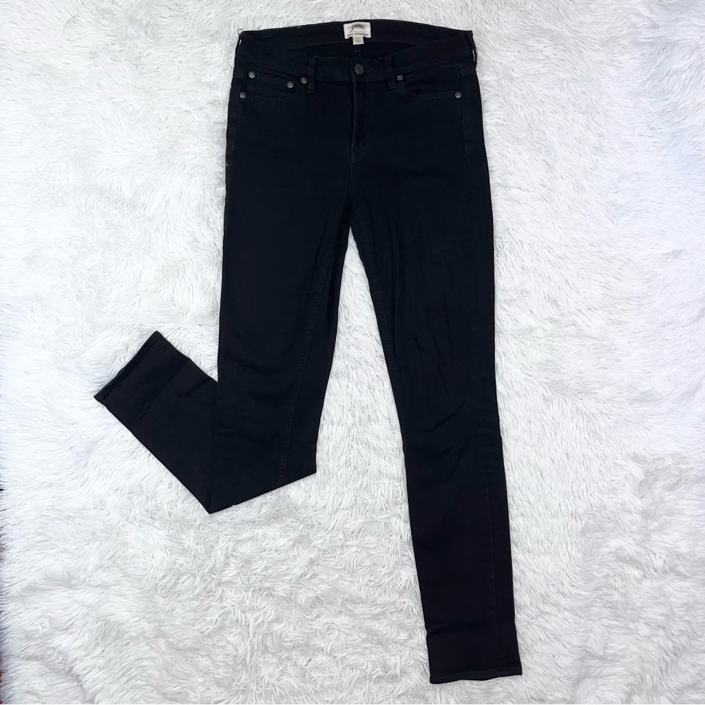 J. Crew Women’s Mid Rise Reid Straight Black Denim Jeans 27